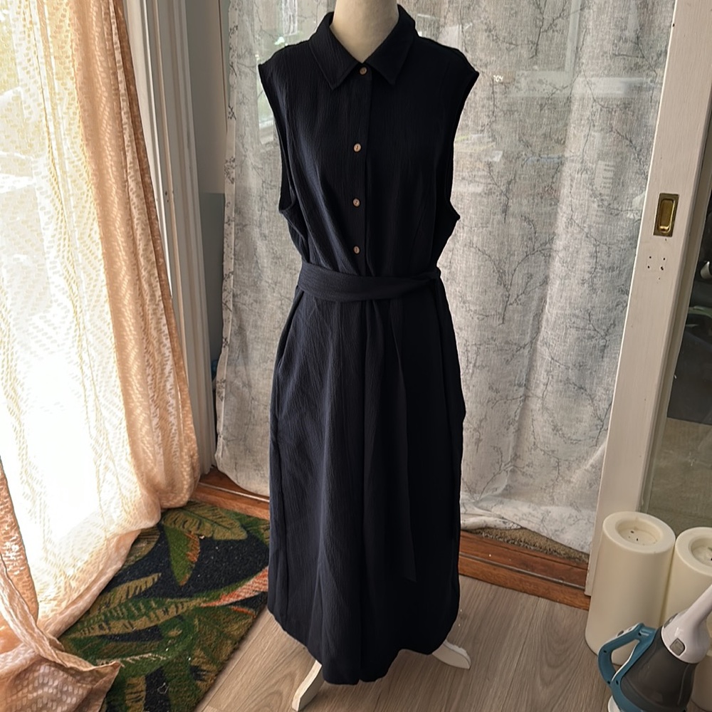 Anne Klein button down wrap dress